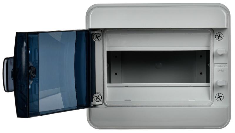 Корпус пластиковый навесной на 8 модулей КМПн-8 IP65 черная прозрачная дверь TEKFOR | TF5-KP72-N-08-65-K03-K02 TEKFOR | IEK — миниатюра 3