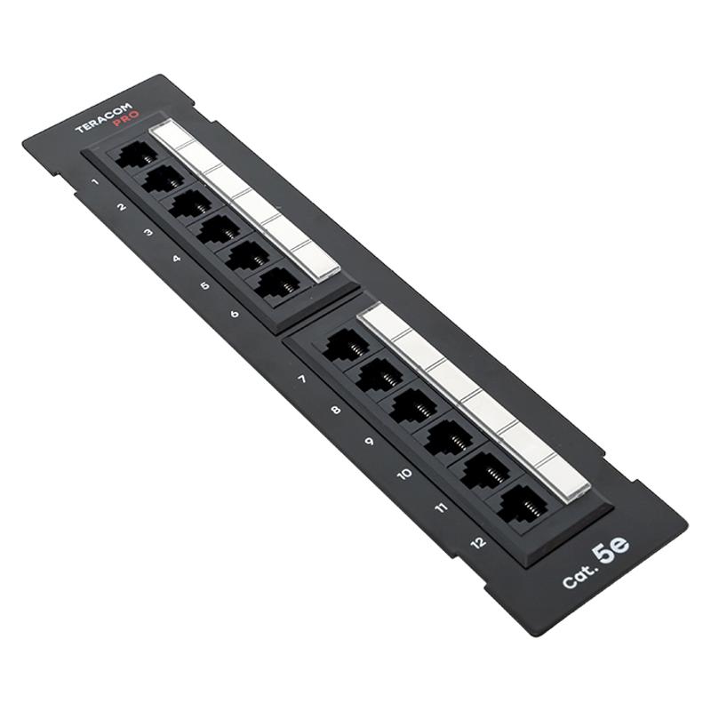 Патч-панель настенная TERACOM PRO Cat.5E неэкранированная UTP 12 портов RJ-45 Dual IDC | TRP-WPP-5EUTP-12 | EKF — миниатюра 2