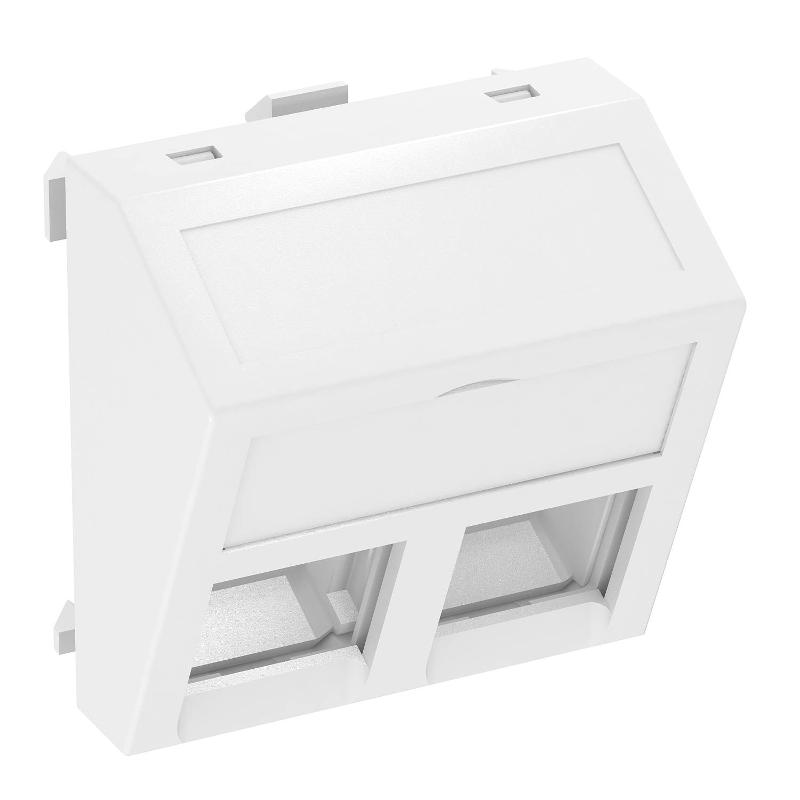 Корпус компьютерной розетки Modul45 тип C (наклонный) 45x45 мм (белый) (DTS-02C RW1) | 6119286 | OBO Bettermann — OBO Bettermann