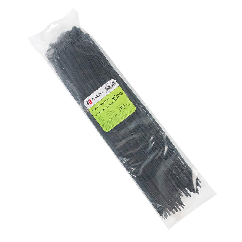 Стяжка нейлоновая КСС «MULTILOCK» 5х400 (черн) (100шт) | 102323 | Fortisflex — Fortisflex