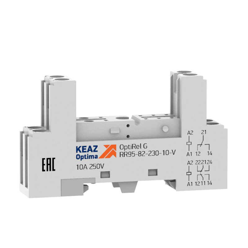 Розетка для реле OptiRel G RR95-82-230-10-V | 281176 | КЭАЗ — КЭАЗ (Курский электроаппаратный завод)