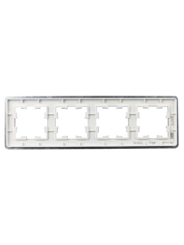 BRITE Рамка 4-ая РУ-4-1-Бр металл алюминий RE | BR-M42-M-01-K47 | IEK — миниатюра 3