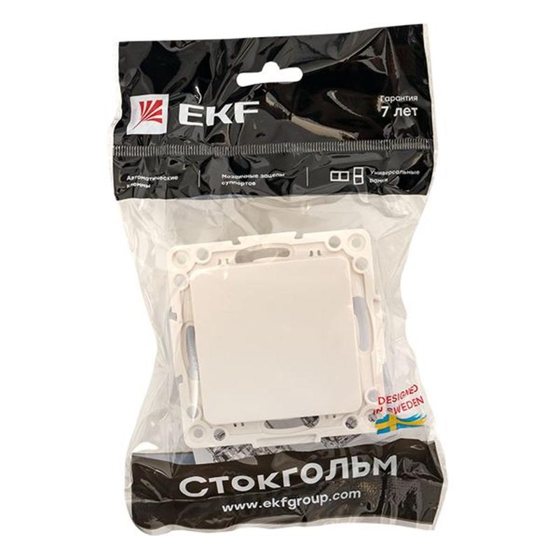 Стокгольм Механизм Выключателя 1-кл. 10А в/к белый EKF PROxima | EYV10-121-20 | EKF — миниатюра 10