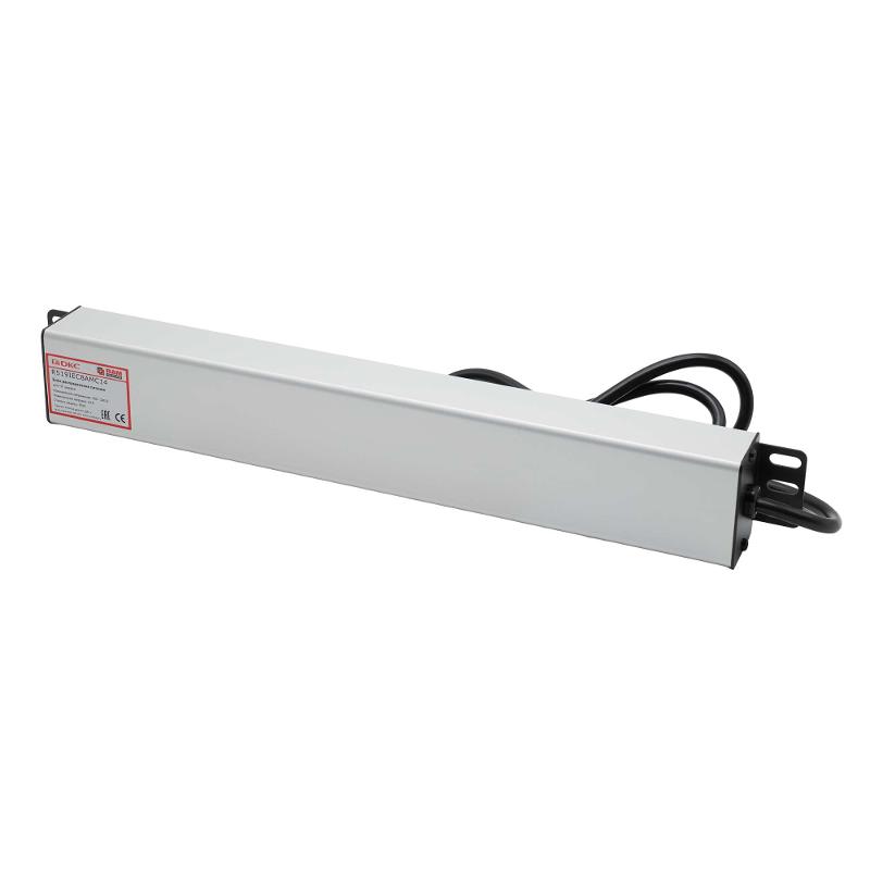Блок распределения питания  для 19" шкафов, 8 розеток IEC60320 С13, самперметром | R519IEC8AMC14 | DKC — миниатюра 3