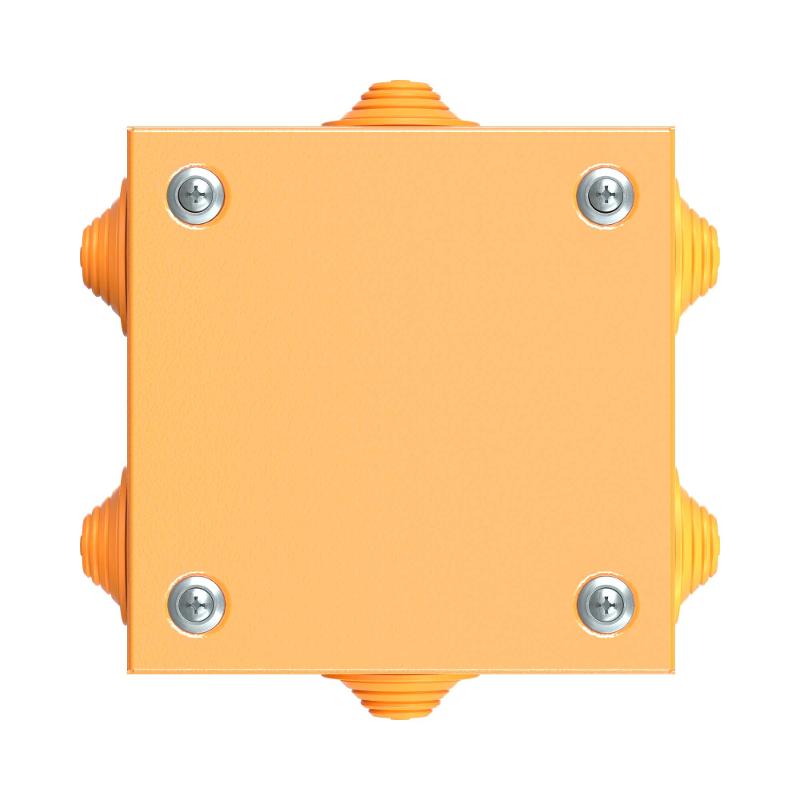 Коробка распределительная стальная FS огн.,IP55,150х150х80мм,4р, 450V,20A,10мм.кв, нерж.контакт с кабельными вводами и клеммниками | FSK31410 | DKC — миниатюра 4