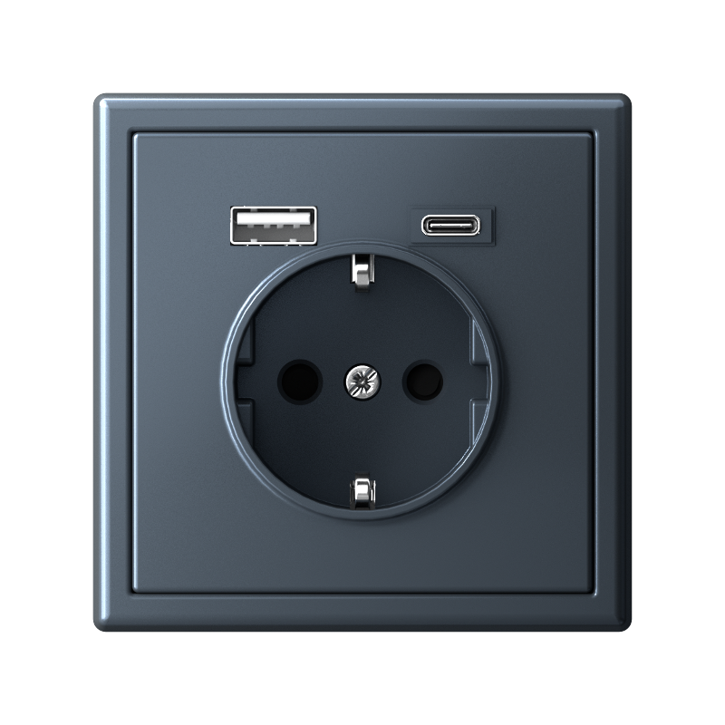 ArtGallery Грифель Розетка 16А с 2 USB A+C, 5В/2,4А/3,0А, 2х5В/1,5А, механизм | GAL000732 | SE — миниатюра 5