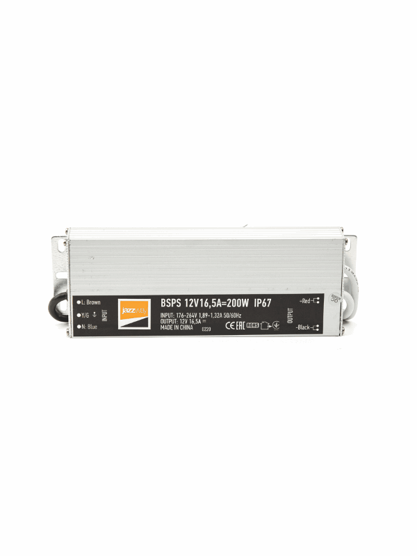 Драйвер для светодиодной ленты LED BSPS 12V16,5A=200W (new) влагозащищенный IP67 | 1016348A | Jazzway — миниатюра 3