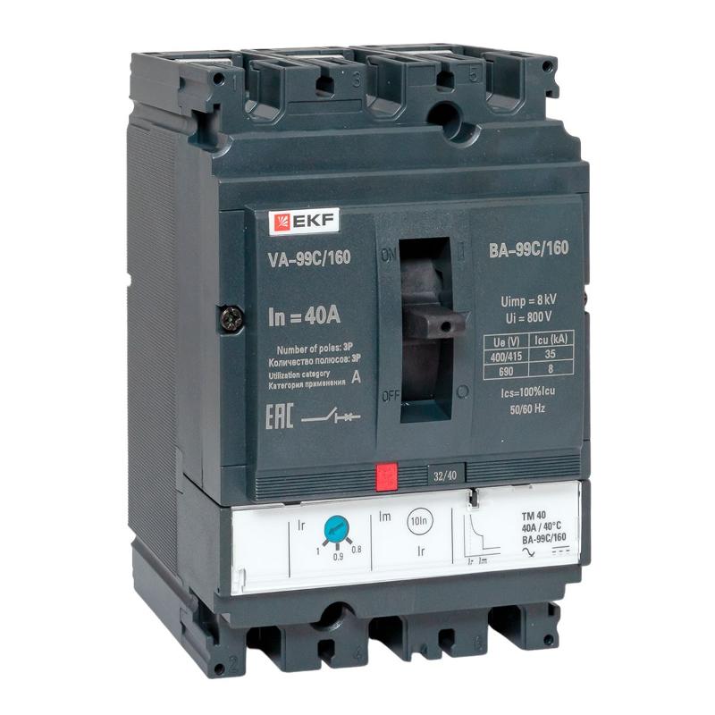 Выключатель автоматический ВА-99C (Compact NS) 160/40А 3P 36кА EKF PROxima | mccb99C-160-40 | EKF — EKF