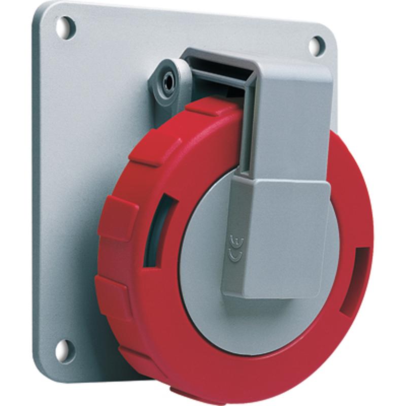 Розетка панельная с угловым фланцем 416RAU6W, 16A, 3P+N+E, IP67, 6ч | 2CMA167030R1000 | ABB — ABB