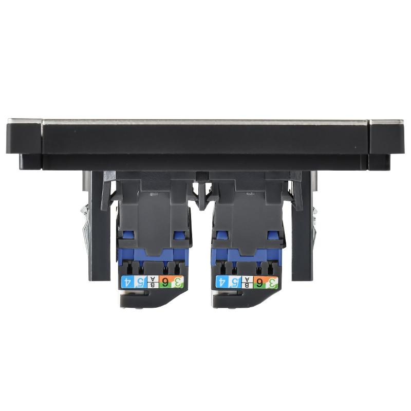 FORTE&PIANO Розетка комп. 2-ая RJ45 кат.6 FP634M металл шампань  | FP-K20-2-M-K37 | IEK — миниатюра 5