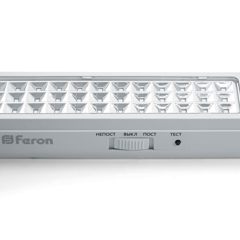 Светильник аварийный, 60 LED AC/DC, белый, EM112 с наклейкой ВЫХОД IP20 3 часа | 41534 | FERON — миниатюра 5