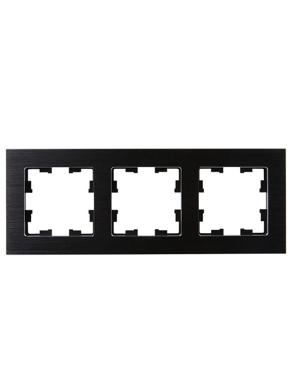 BRITE Рамка 3-ая РУ-3-1-БрЧ металл черный | BR-M32-M-K02 | IEK — миниатюра 2