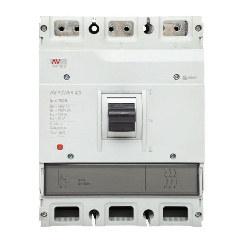 Выключатель автоматический AV POWER-4/3 700А 100kA TR AVERES | mccb-43-700H-TR-av | EKF — миниатюра 17