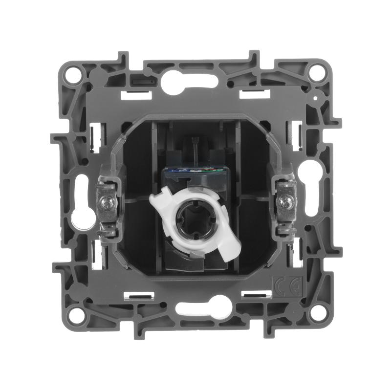 Etika Антрацит Розетка компьютерная 1-ая RJ45, категория 5е UTP — миниатюра 3