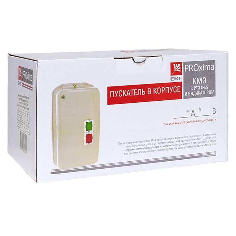 Пускатель в корпусе IP65 КМЭ 40А 230В с РТЭ и индикатором EKF PROxima | ctrp-r-40-230v-led | EKF — миниатюра 15