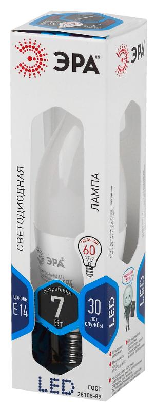 Лампа светодиодная LED 7Вт Е14 4000К СТАНДАРТ smd BXS-7w-840-E14 | Б0028483 | ЭРА — миниатюра 2