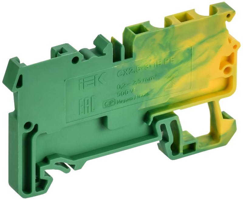 ARMAFIX Клемма пруж. CX2,5-3-1B PE 2,5мм2 3-конт. зазем. | AF-CT41-06-21-K52-002 | IEK — миниатюра 2