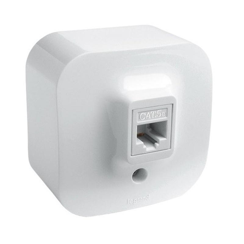 Quteo Белый Розетка RJ45 кат5е UTP — миниатюра 2