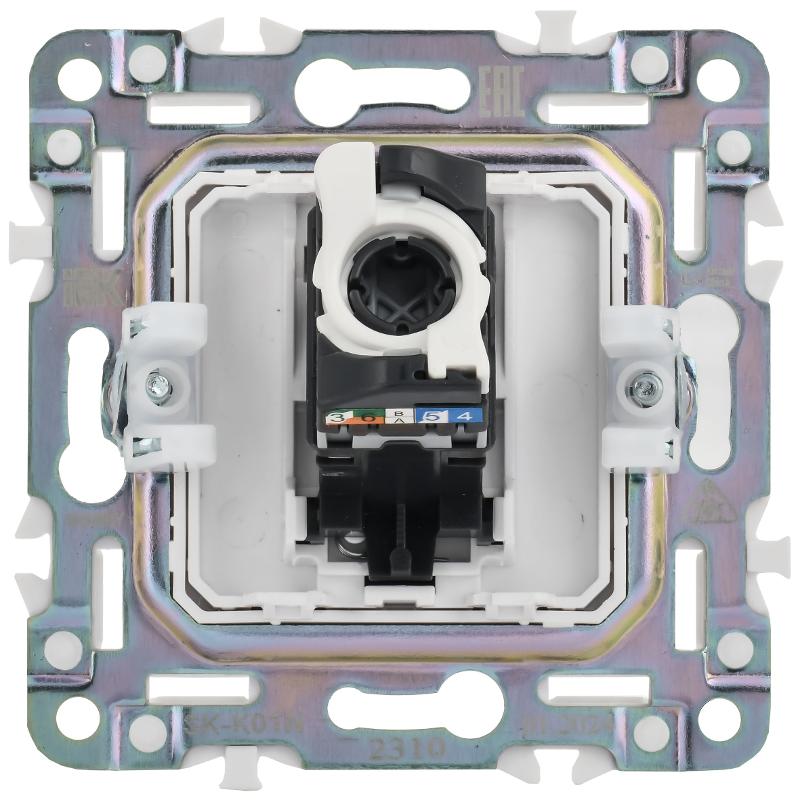 SKANDY Розетка компьютерная RJ45 кат.5E SK-K01N никель | SK-K10-1-K50 | IEK — миниатюра 5