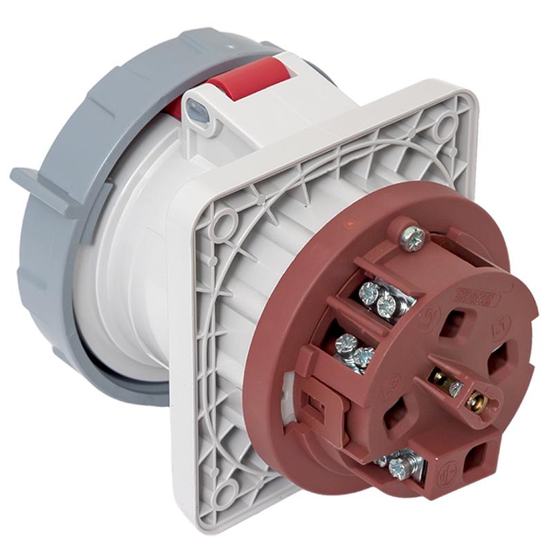 Розетка стационарная внутренняя 3342 3Р+РЕ 63А 380В IP67 EKF PROxima | ps-3342-63-380 | EKF — миниатюра 7