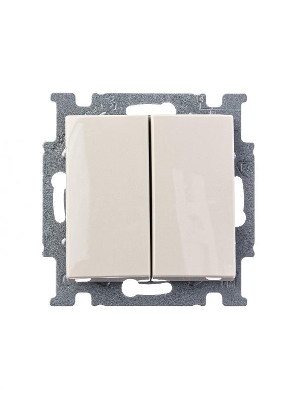 ABB Basic 55 Сл. кость Выключатель 2-х клавишный | 1012-0-2148  | 2CKA001012A2148 | ABB — миниатюра 2
