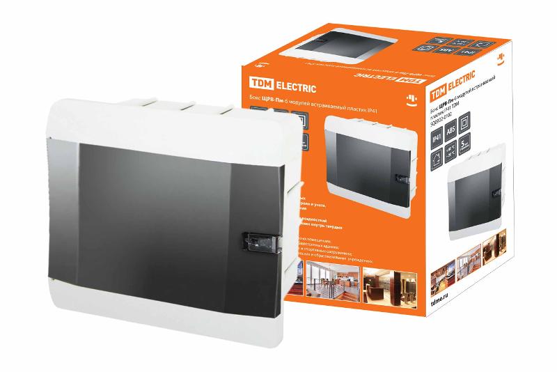 Бокс пластиковый встраиваемый ЩРВ-Пм-6 модулей IP41 | SQ0902-0102 | TDM — TDM ELECTRIC
