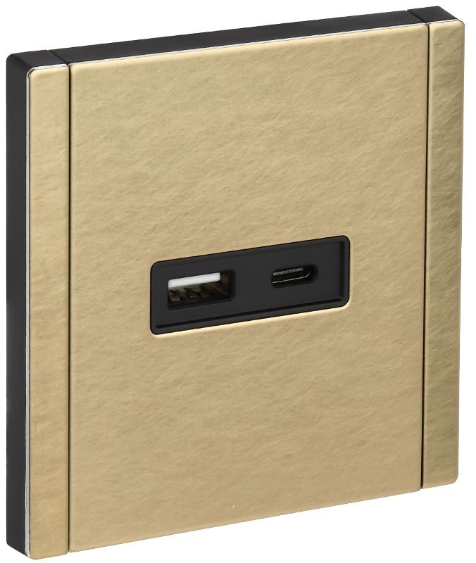 FORTE&PIANO Розетка USB A+C 3,1А FP650M металл шампань  | FP-U22-D31-M-K37 | IEK — IEK (ИЭК)