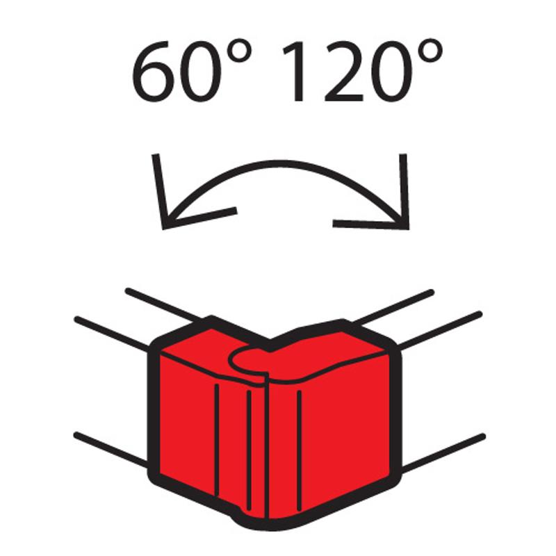 Внешний изменяемый угол - от 60° до 120° - для кабель-каналов Metra 100x50 | 638032 | Legrand — Legrand