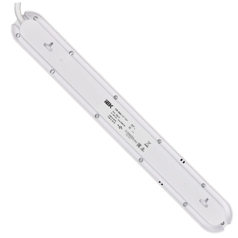 Фильтр сетевой СФ-06К 16А USB A+C 20Вт 1,5м 3х1,5мм2 чер  | WFP10-16-06-01-ZKU-K02 | ИЭК — миниатюра 3