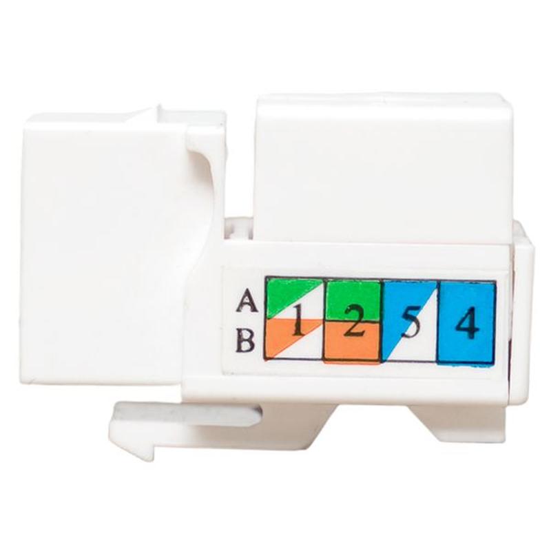 Модуль Keystone TERACOM PRO Cat.6 RJ-45 неэкранированный 110 IDC 90 градусов белый | TRP-KSTN-90D-6UTP-WH | EKF — миниатюра 9