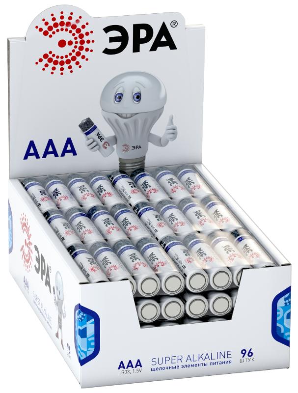 Батарейка щелочная (алкалиновая)  LR03-4S promo-box (96/384/36864) (AAA)  | Б0018950 | ЭРА — ЭРА (Энергия света)