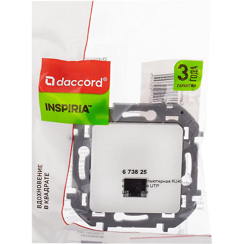 Inspiria Белый Розетка компьютерная RJ45 С/У категория 5e UTP — миниатюра 6