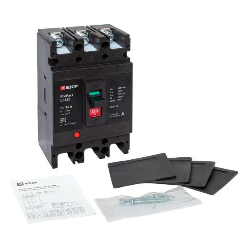 Выключатель автоматический LS125 18кА 3P 16А ProPact | mccb-125-18-3-16-ls | EKF — миниатюра 15