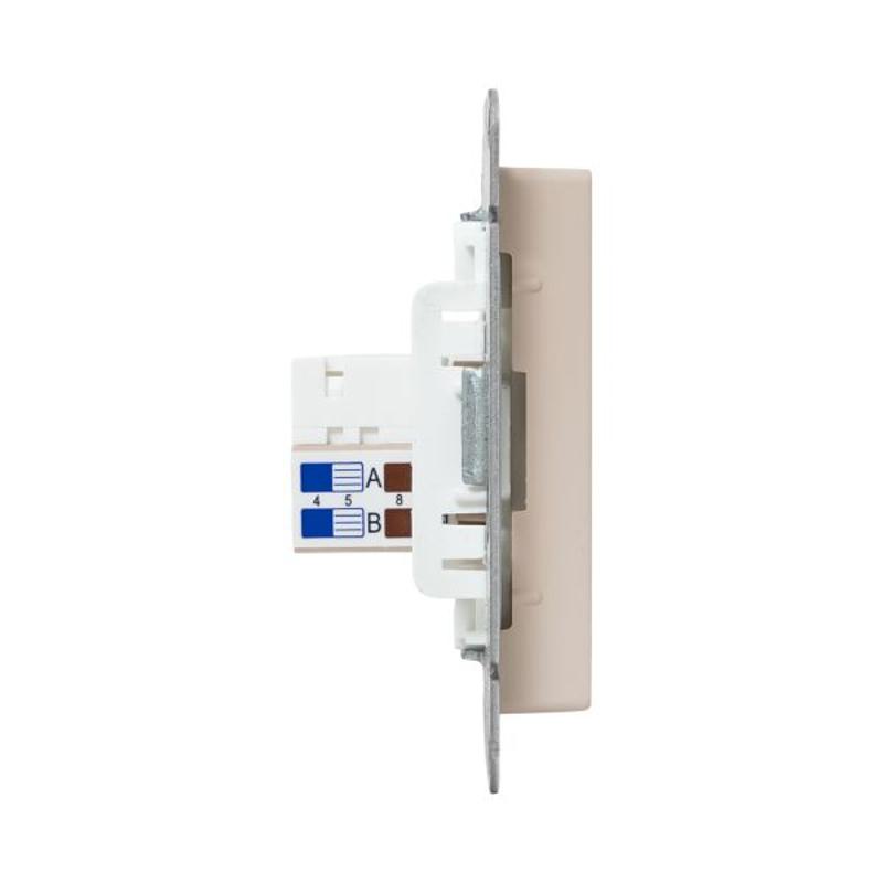 Механизм розетки RJ45 (cat5), кремовый Эпика  |UP1-SOI-RJ45-5| EKF — миниатюра 5