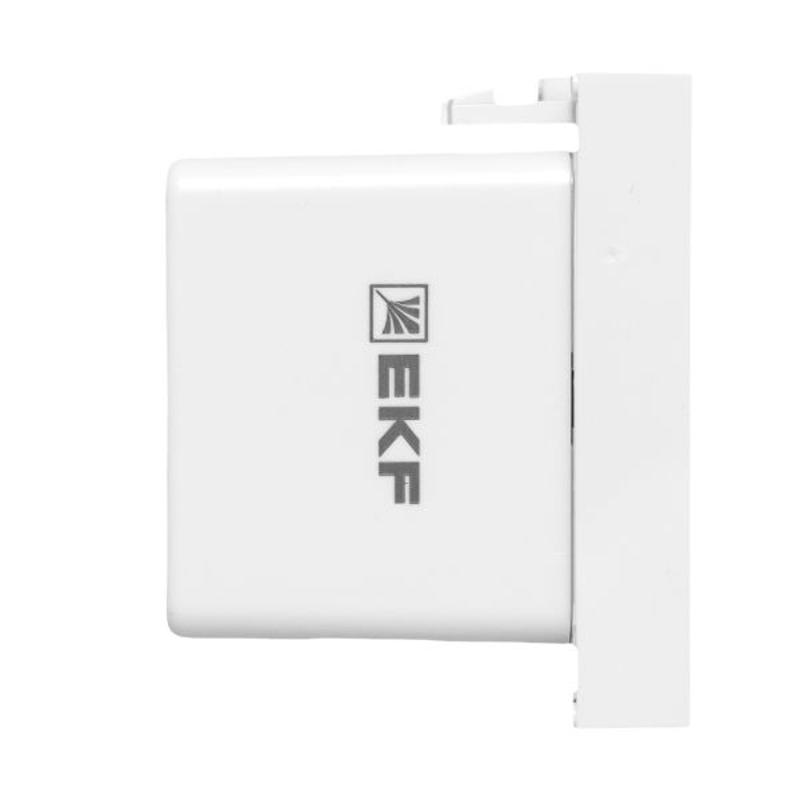 Розетка USB A+C, 2.1А, 2 гнезда, без индикатора, белая 45*45мм | E2MR2-21USB-10-AC | EKF — миниатюра 17