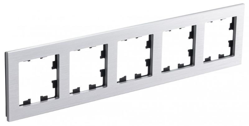AtlasDesign Nature Металл Серебро Рамка 5-ая | ATN312105 | SE — Systeme Electric