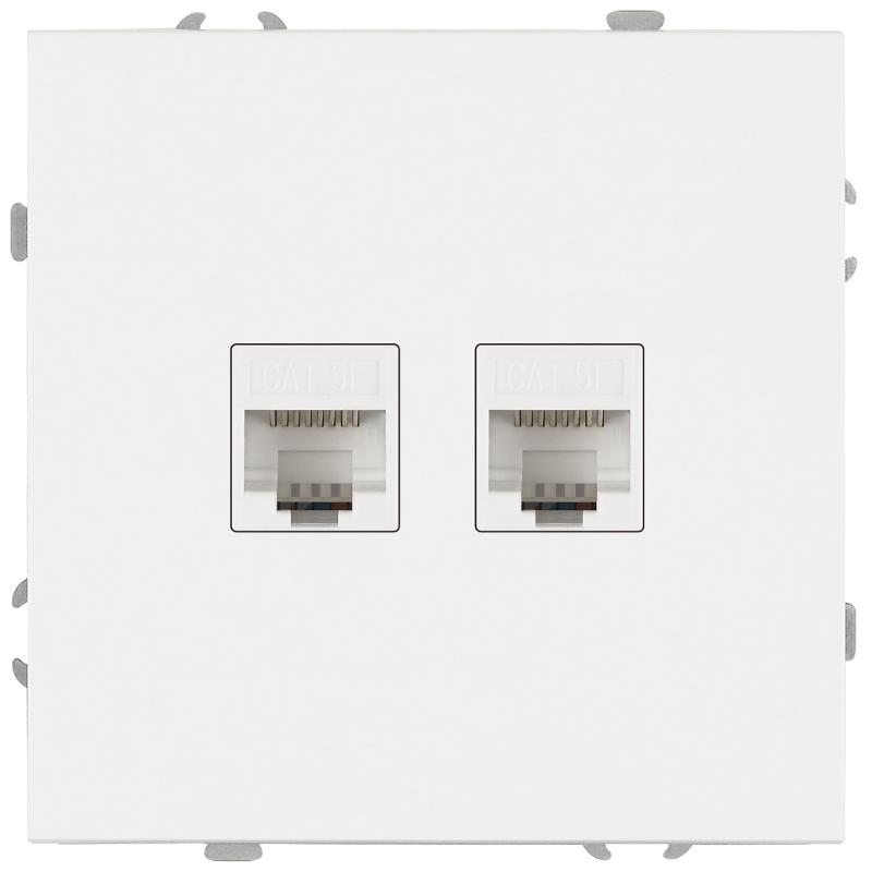 Розетка Galaxy 15-3108-01 информационная двойная 2XRJ45 IP20 белый | Б0070756 | ЭРА — миниатюра 3