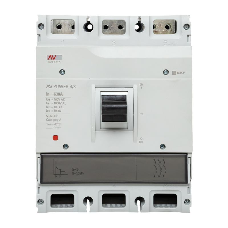 Выключатель автоматический AV POWER-4/3 630А 100kA TR AVERES | mccb-43-630H-TR-av | EKF — миниатюра 4