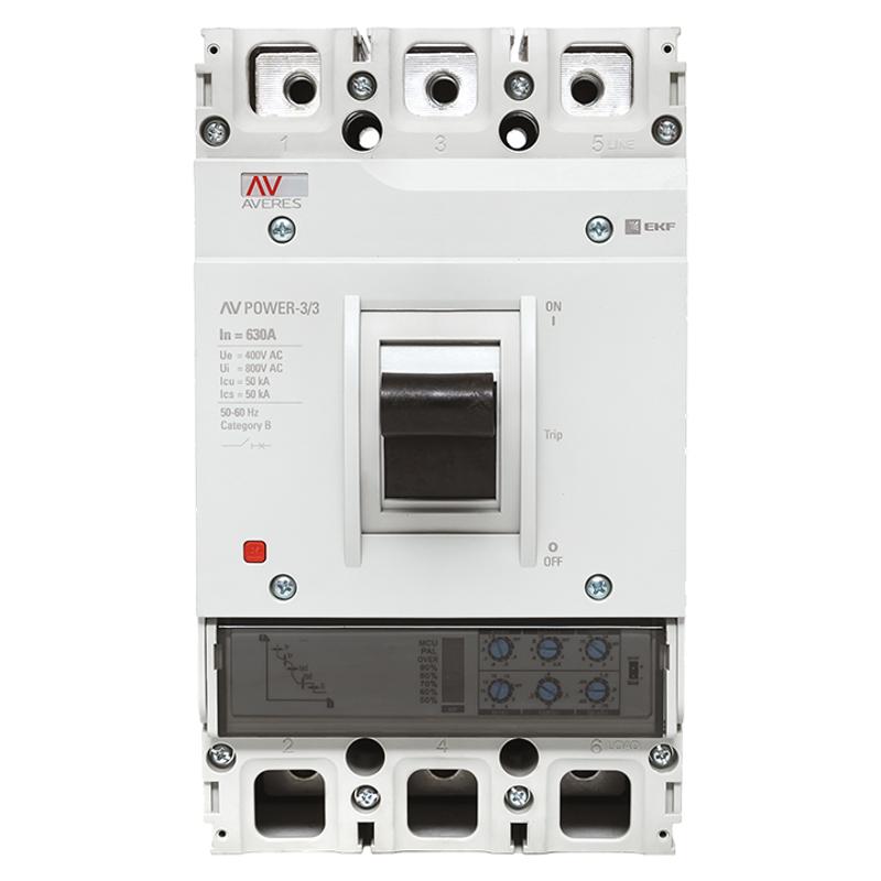 Выключатель автоматический AV POWER-3/3 630А 50kA ETU2.0 | mccb-33-630-2.0-av | EKF — миниатюра 2