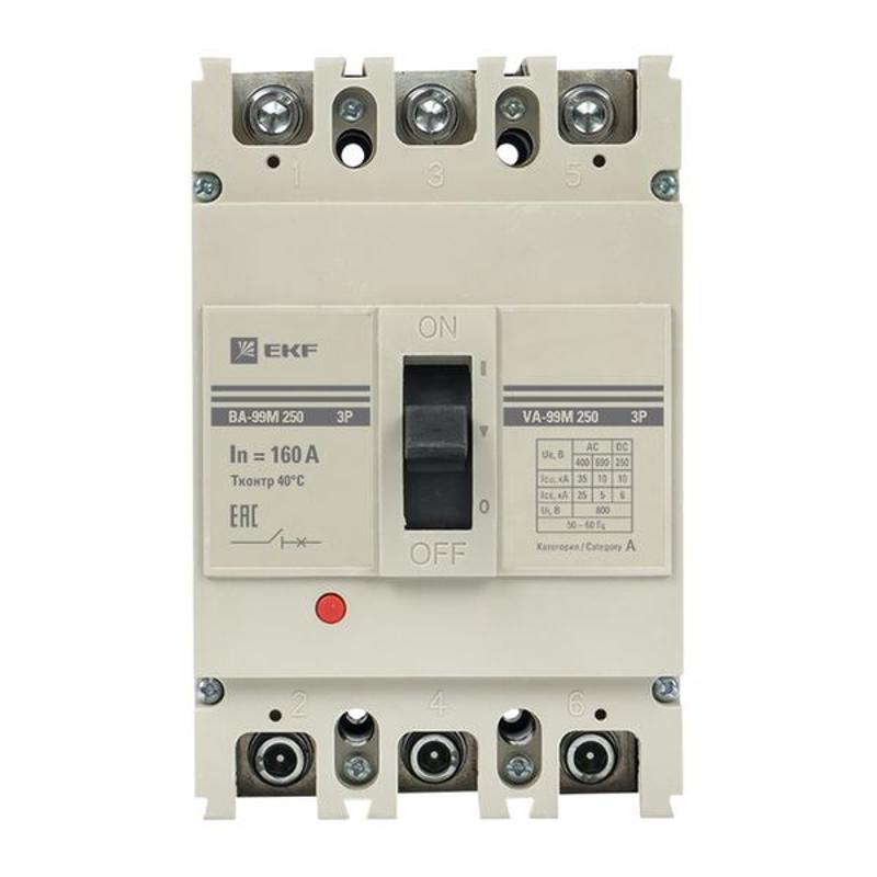 Выключатель автоматический ВА-99М 250/160А 3P 35кА EKF Basic | mccb99-250-160m | EKF — миниатюра 7