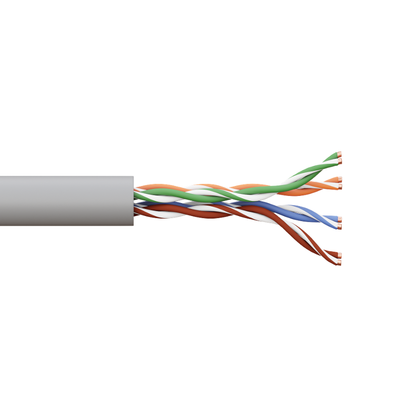 Кабель витая пара TERACOM PRO Cat.5E U/UTP 4 пары solid 24AWG цвет серый упак. 305м | TRP-5EUTP-04PVC-GY-IN3 | EKF — миниатюра 2