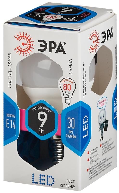 Лампа светодиодная LED 9Вт Е14 4000К СТАНДАРТ smd P45-9w-840-E14 | Б0029042 | ЭРА — миниатюра 3