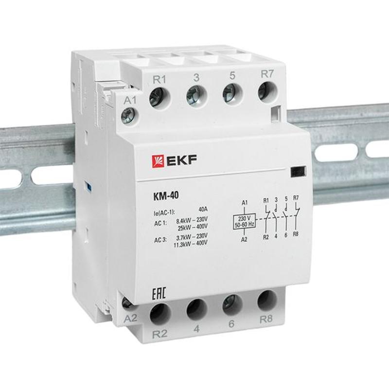 Контактор модульный КМ 40А 2NО+2NC (3 мод.) PROxima| km-3-40-22 | EKF — миниатюра 8