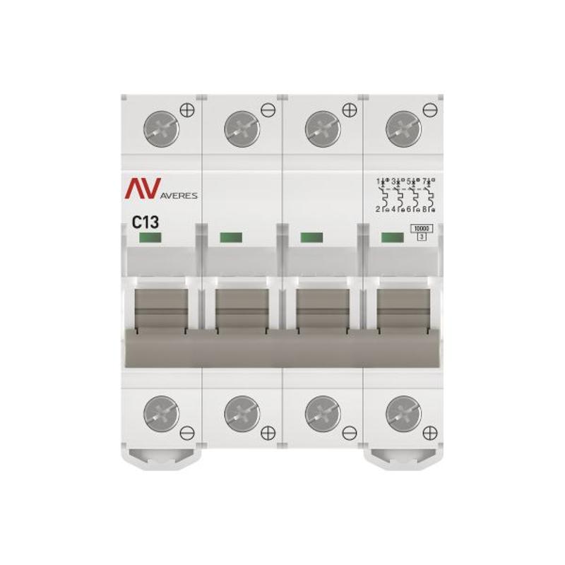 Выключатель автоматический AV-10 DC 4P 13A (C) 10kA  AVERES |mcb10-DC-4-13C-av| EKF — миниатюра 12