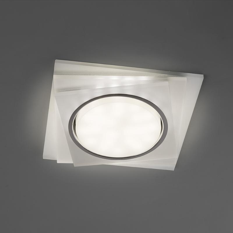 Светильник встраиваемый с белой LED подсветкой CD5023 потолочный GX53 без лампы, прозрачный | 40521 | Feron — миниатюра 2