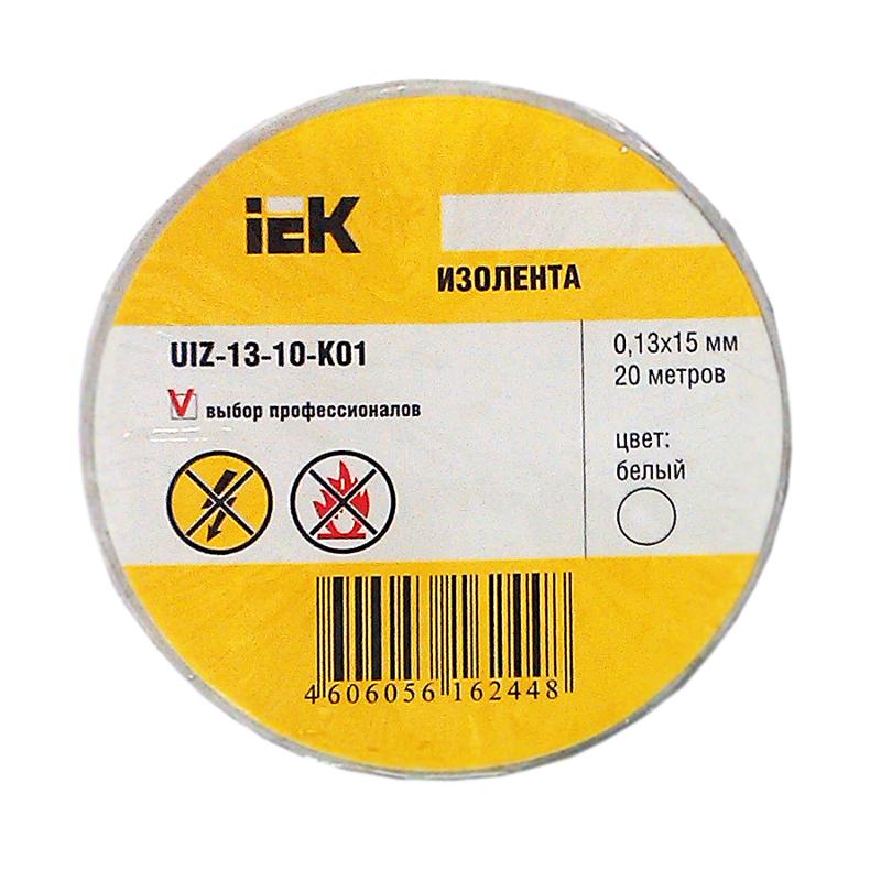 Изолента 0,13х15 мм белая 20 метров  | UIZ-13-10-K01 | IEK — миниатюра 2