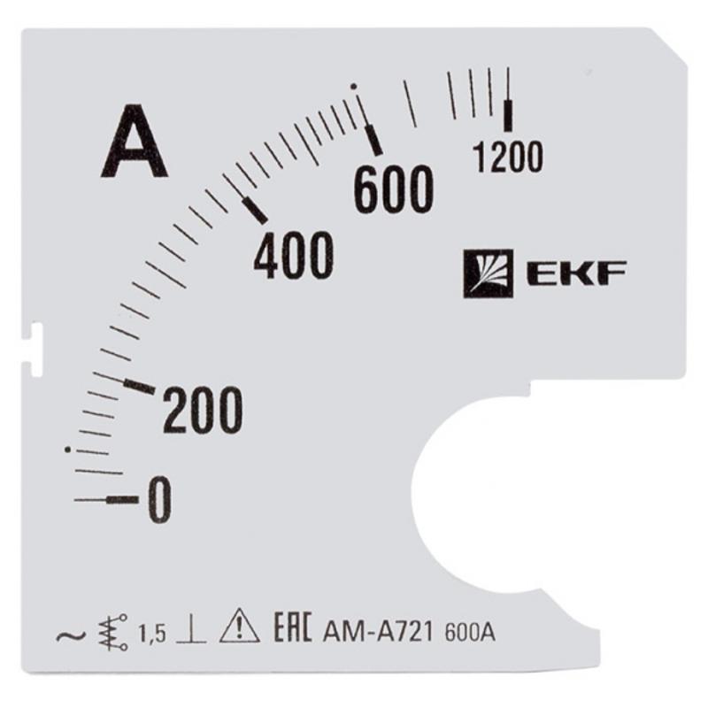 Шкала сменная для A721 600/5А-1,5 EKF PROxima | s-a721-600 | EKF — EKF