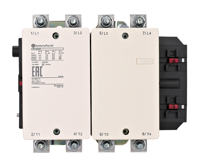 КОНТАКТОР MC1G 4P (4НО) AC1 700A 440В 50/60ГЦ | MC1G5004R7 | SE — миниатюра 1
