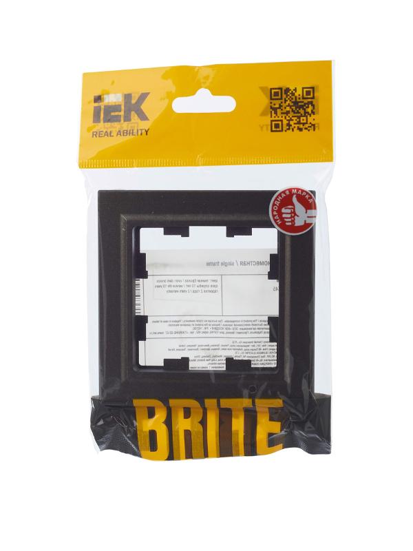 BRITE Рамка 1-ая РУ-1-БрТБ темная бронза | BR-M12-K45 | IEK — миниатюра 5