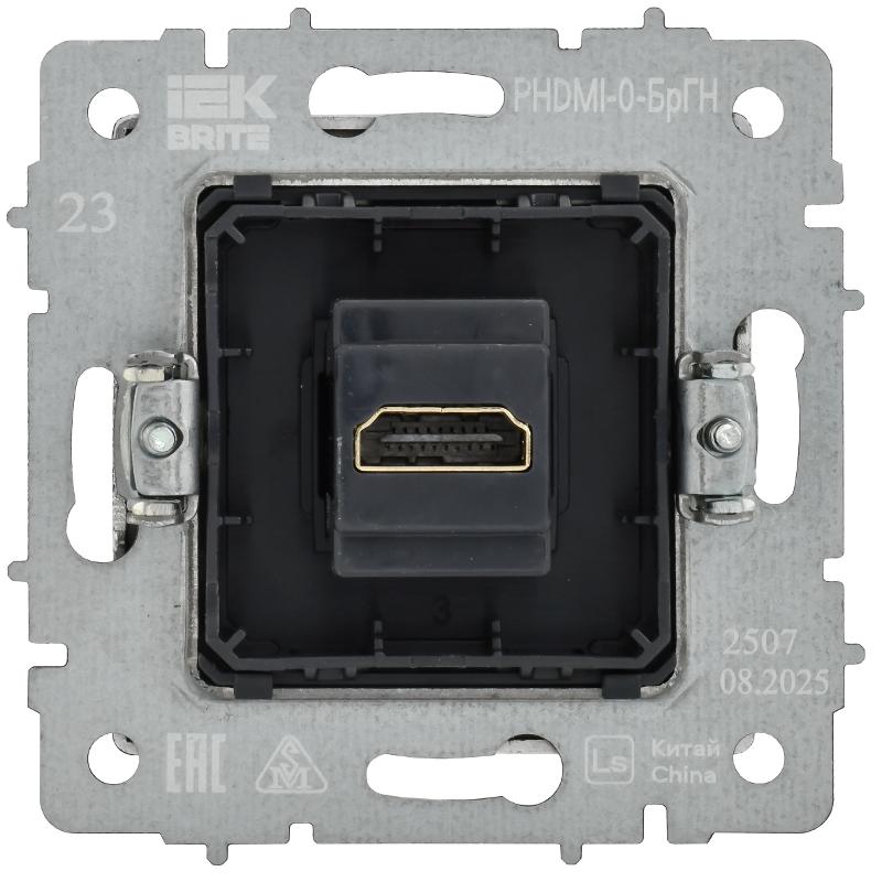 BRITE Роз. HDMI РHDMI-0-БрГН мет х/н  | BR-H10-M-K23 | ИЭК — миниатюра 3